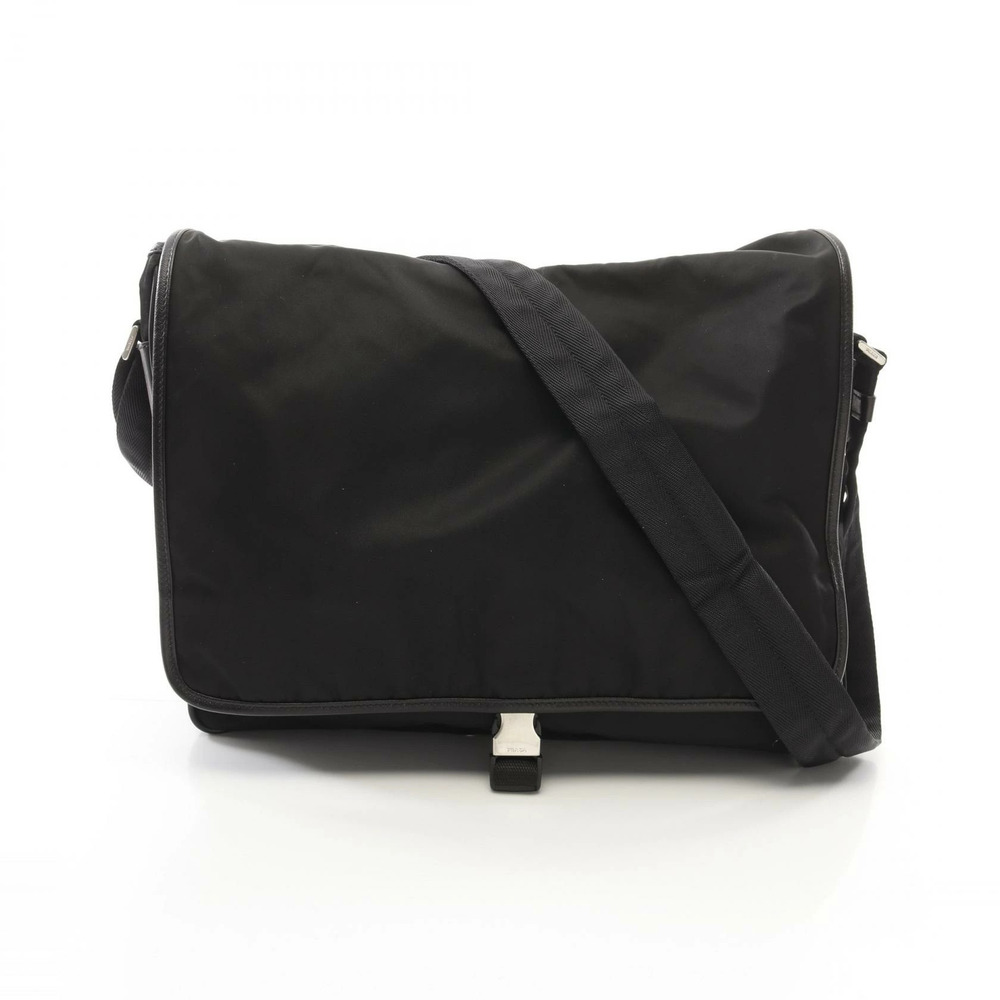 Prada VIAGGIO Shoulder Bag Saffiano Leather Black